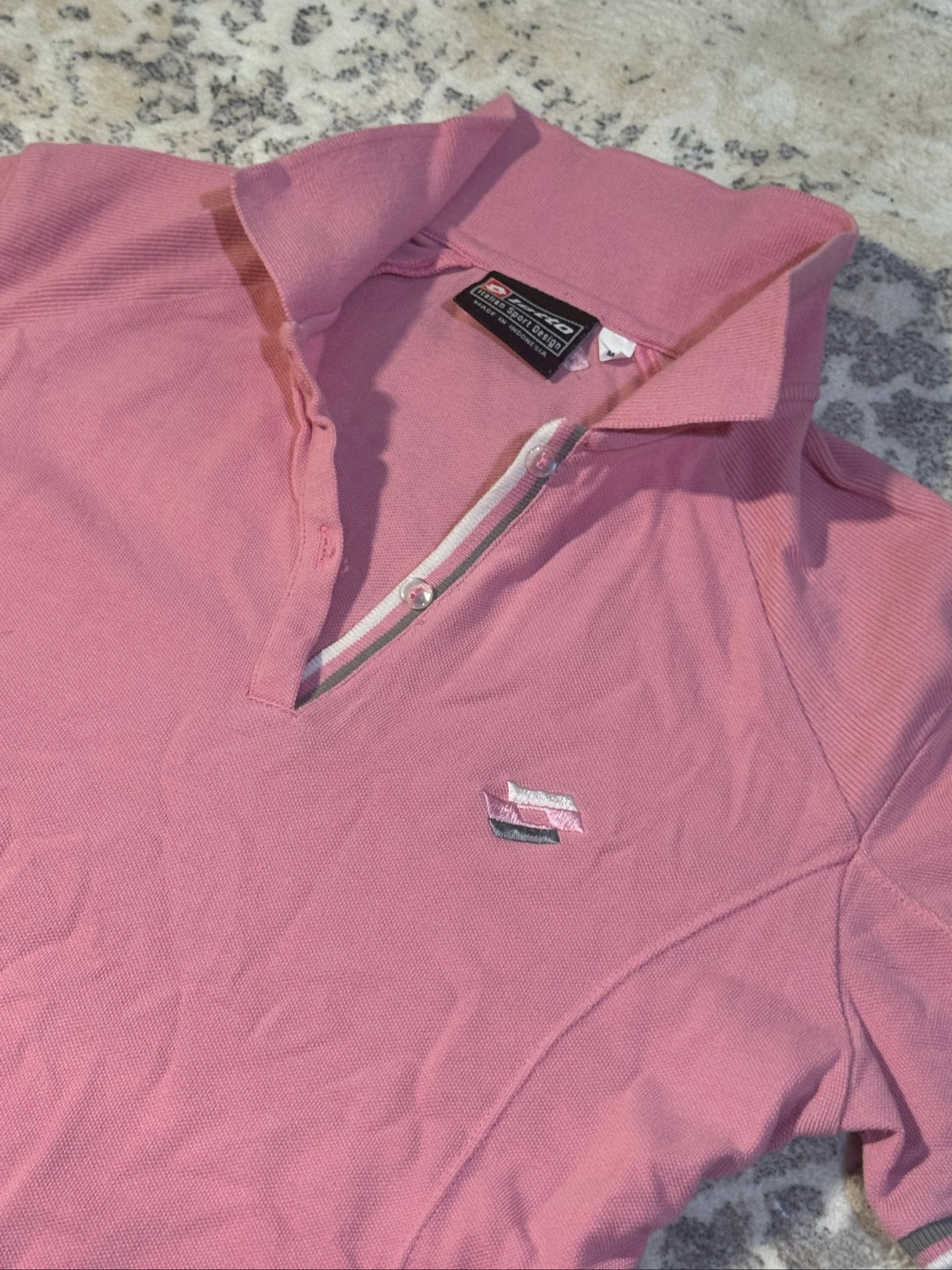 Polo Feroti Rosa Mujer Manga Corta  Vintage – photo 2